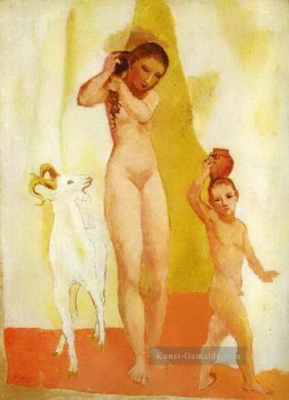  ziege - Junges Mädchen mit einer Ziege 1906 kubist Pablo Picasso